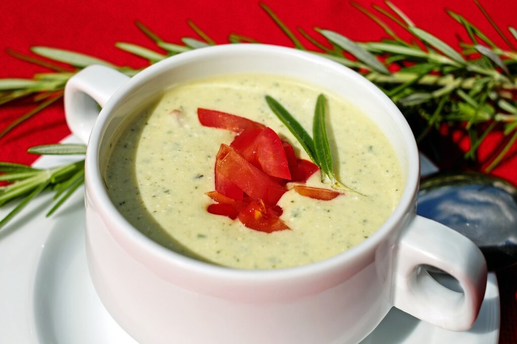 soup, cold, zucchini yogurt-1483597.jpg